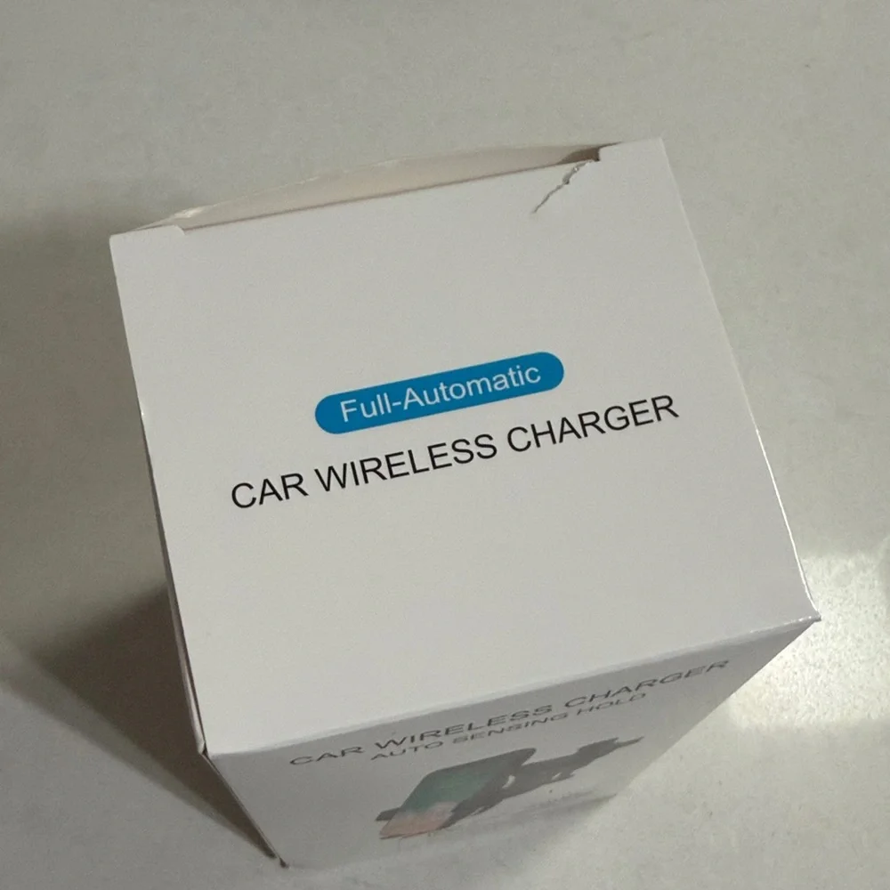 Black Wireless Car Charger with Auto Sensing Hold